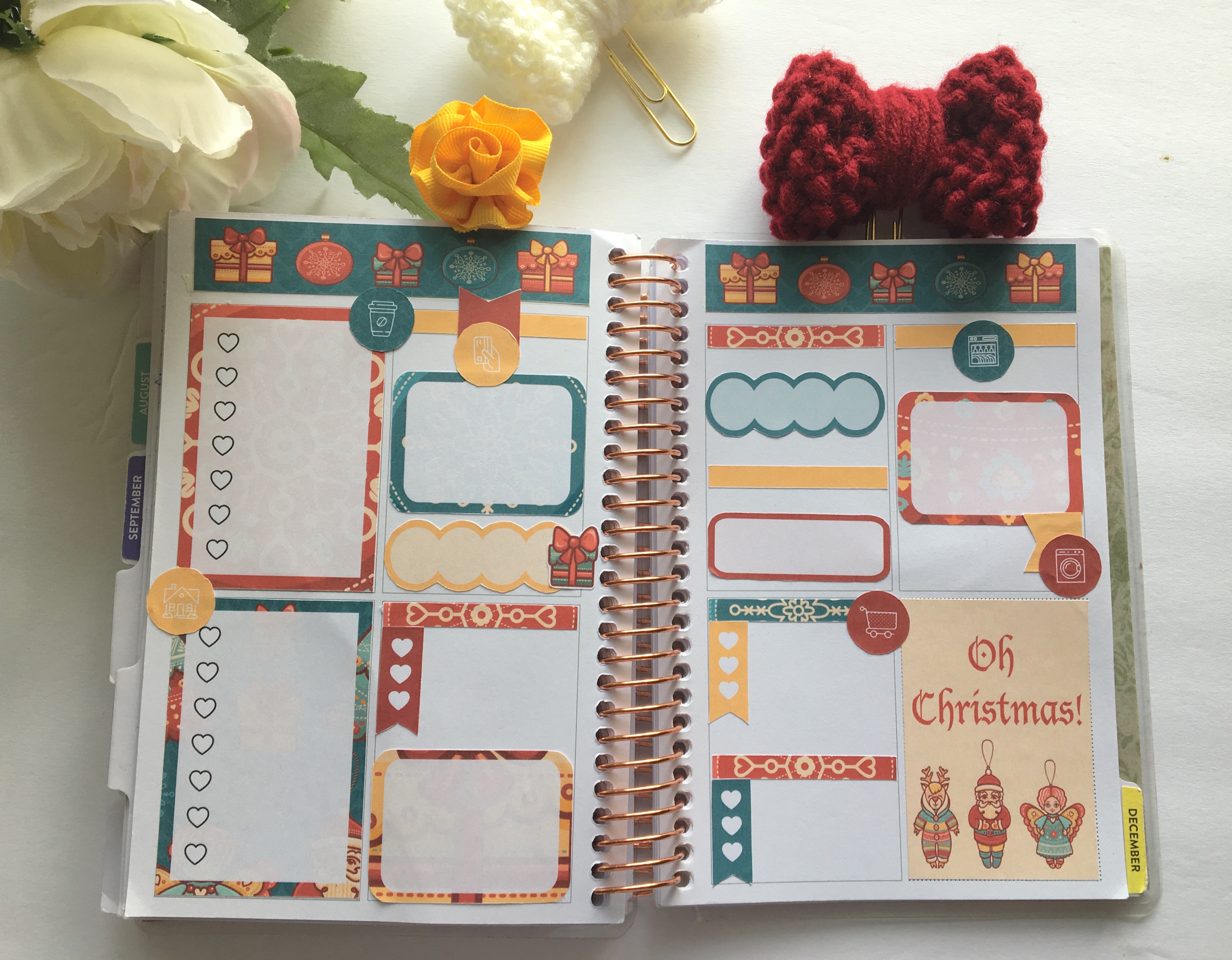 Oh Christmas 2018 free recollections mini and Erin Condren planner sticker weekly or daily printable